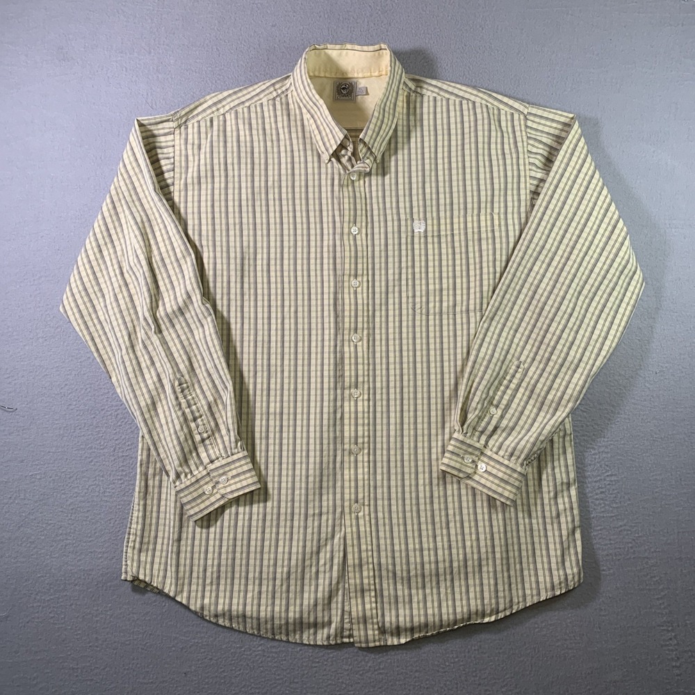 Cinch Western Shirt Men's XL Plaid Button Front Long Sleeve Cotton Plaid